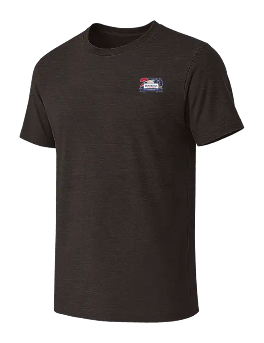 BELLA+CANVAS Dark Grey Heather CVC Short Sleeve Tee w/Hendricks 250th Logo