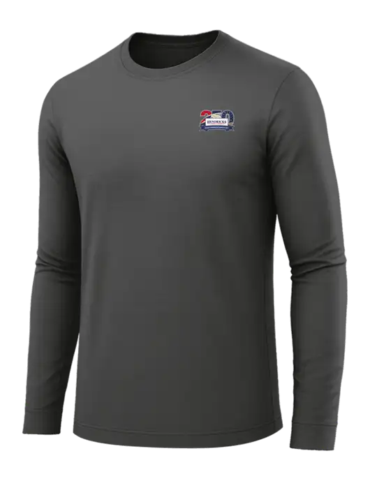 Long Sleeve Dark Grey PosiCharge Competitor Tee w/Hendricks 250th Logo