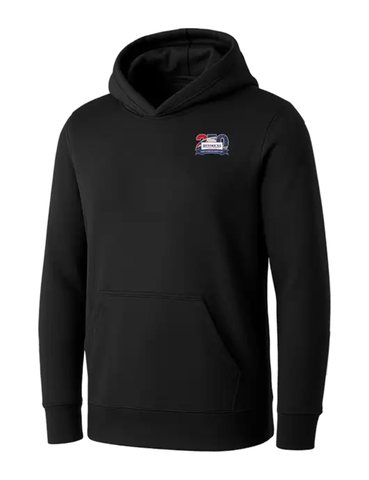 Womens Black Core Fleece Pullover Hooded Sweatshirt w/Hendricks 250th Logo