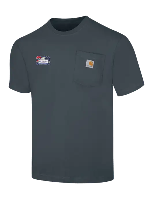 Carhartt Workwear Dark Slate Blue Pocket Short Sleeve T-Shirt w/Hendricks 250th Logo