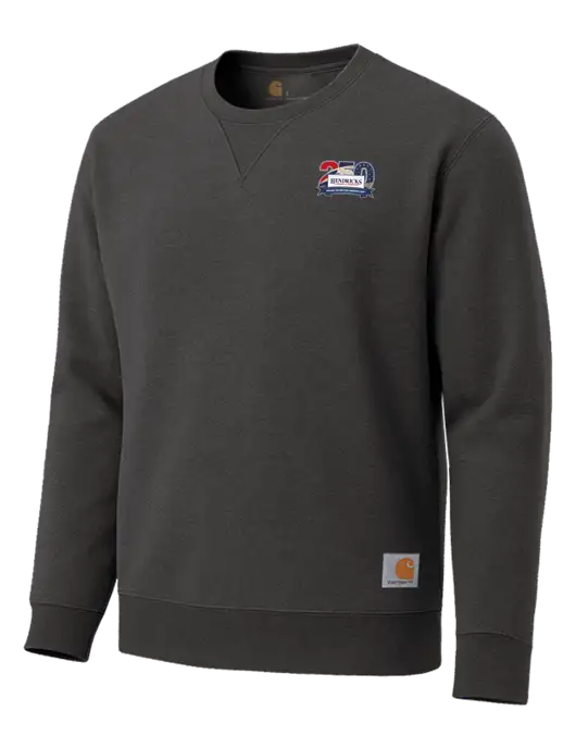 Carhartt Dark Grey Heather Midweight Crewneck Sweatshirt w/Hendricks 250th Logo