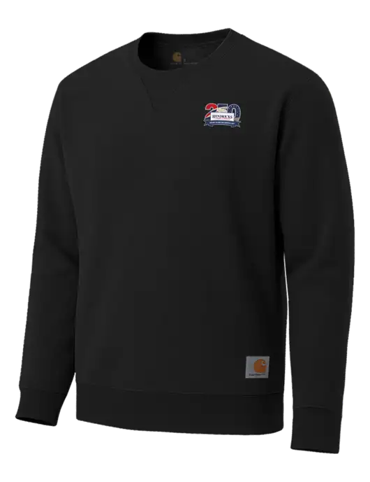 Carhartt Black Midweight Crewneck Sweatshirt w/Hendricks 250th Logo