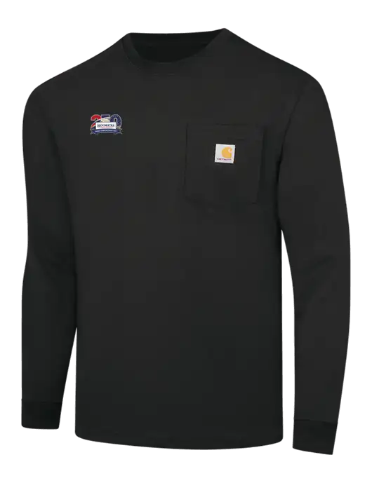 Carhartt Black Workwear Pocket Long Sleeve T-Shirt w/Hendricks 250th Logo