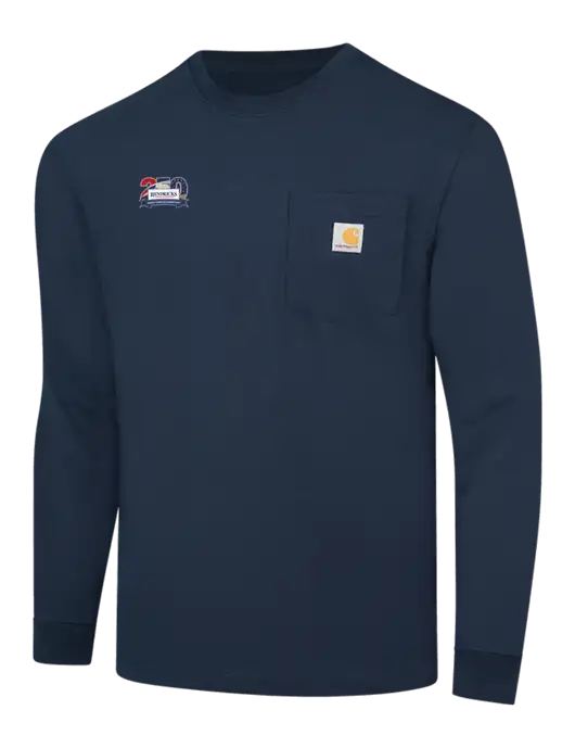 Carhartt Navy Workwear Pocket Long Sleeve T-Shirt w/Hendricks 250th Logo