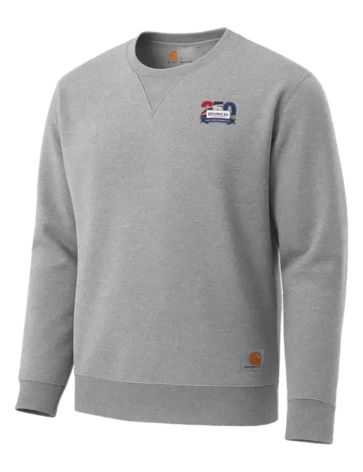 Carhartt Light Grey Heather Midweight Crewneck Sweatshirt w/Hendricks 250th Logo