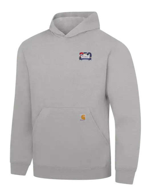 Carhartt Light Grey Heather Midweight Hooded Sweatshirt w/Hendricks 250th Logo