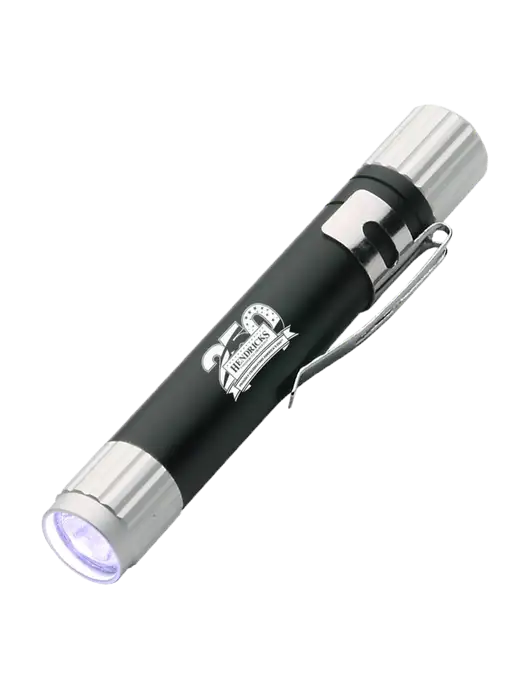 Black Aluminum LED Penlight w/Hendricks 250th Logo
