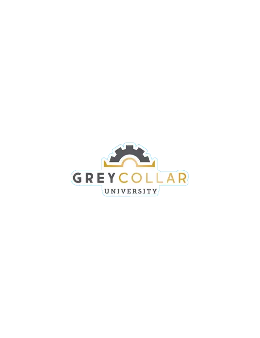 Grey Collar University Small Decal (4.5"w)
