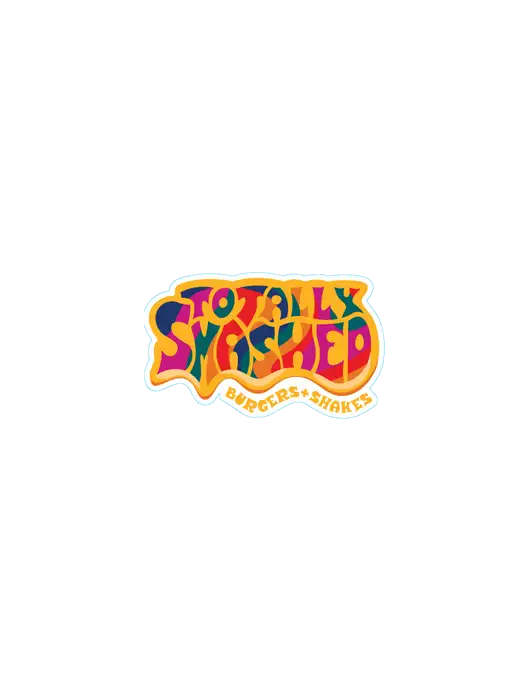 Totally Smashed Small Decal (4.5"w)