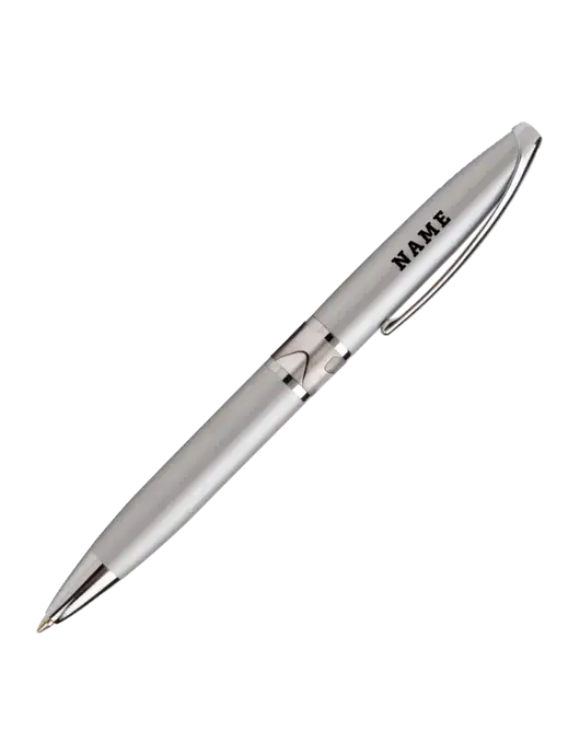 Illusion Silver Pen - Black Ink w/Text, Ironworks at Keystone Logo