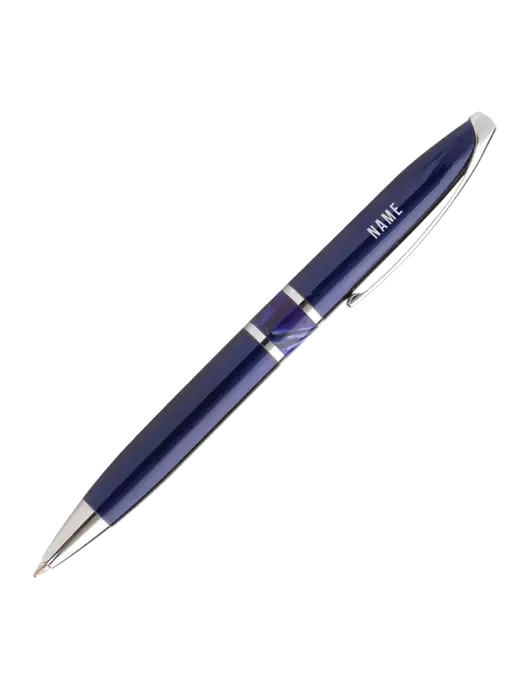 Illusion Navy Pen - Black Ink w/Text, Totally Smashed Logo