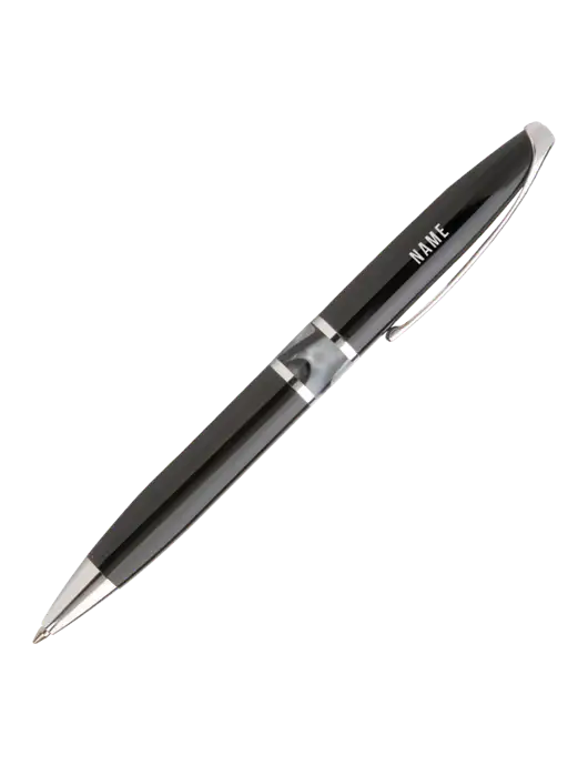Illusion Black Pen - Black Ink w/Text, Velvet Buffalo Logo