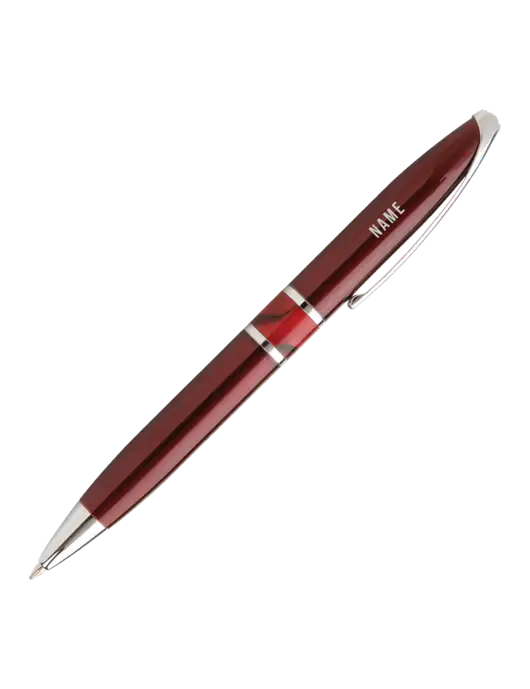 Illusion Dark Cardinal Pen - Black Ink w/Text, Velvet Buffalo Logo