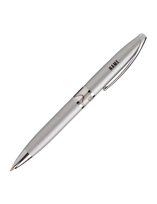 Illusion Silver Pen - Black Ink w/Text, Velvet Buffalo Logo
