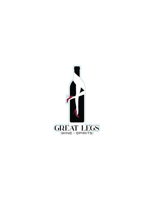 Great Legs Wine + Spirits Small Decal (2.25"w)