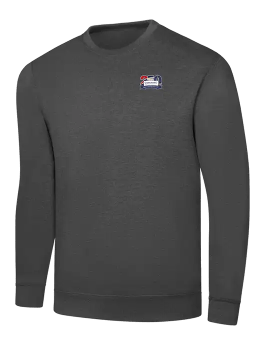 Charcoal 7.8 oz Ring Spun Crew Sweatshirt w/Geronimo 250th Logo