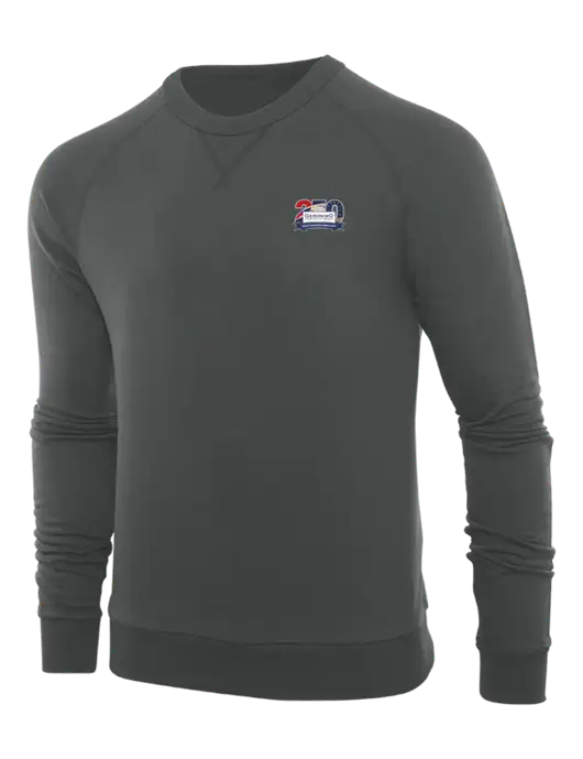Allmade Charcoal Grey Organic French Terry Crewneck Sweatshirt w/Geronimo 250th Logo