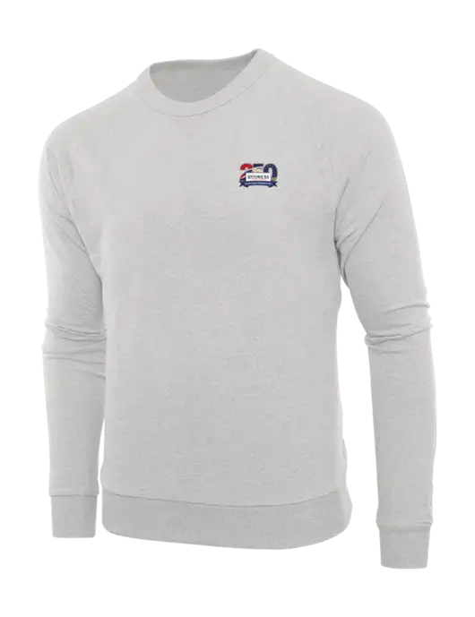 Allmade Granite Grey Heather Organic French Terry Crewneck Sweatshirt w/Hendricks 250th Logo