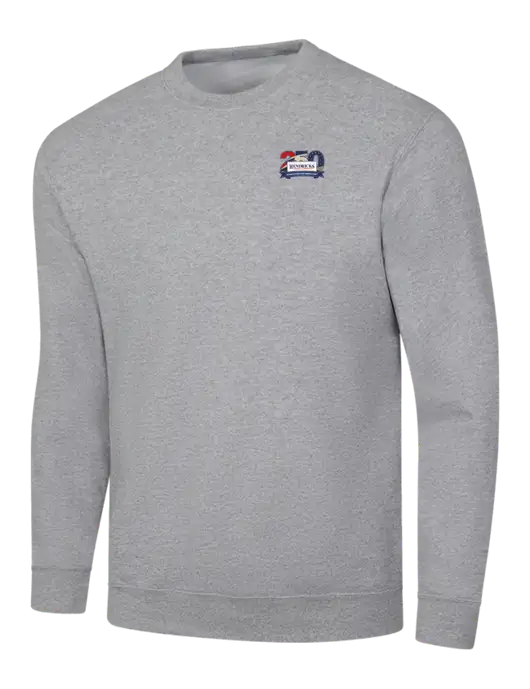 Light Grey Heather 7.8 oz Ring Spun Crew Sweatshirt w/Hendricks 250th Logo