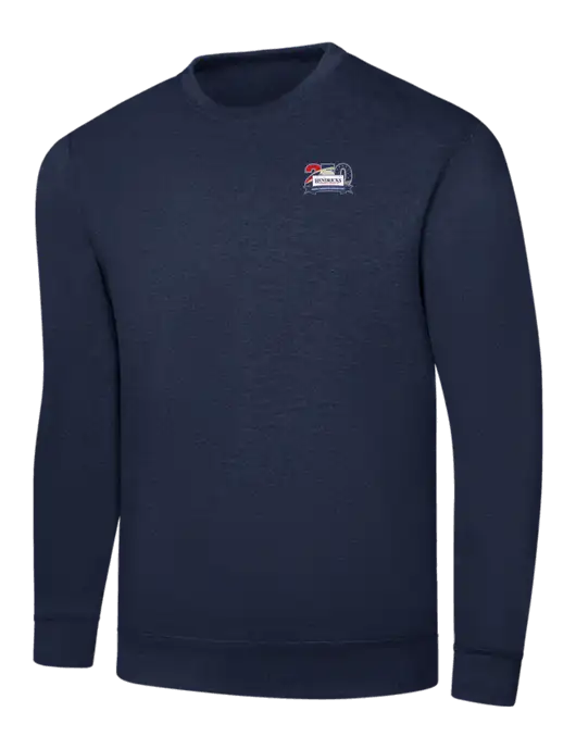 Navy 7.8 oz Ring Spun Crew Sweatshirt w/Hendricks 250th Logo