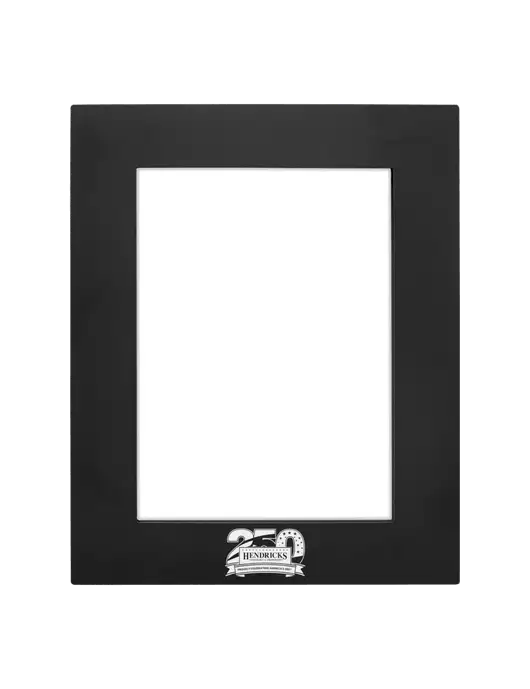 Black Aluminum Photo Frame, 5 x 7 w/Hendricks 250th Logo
