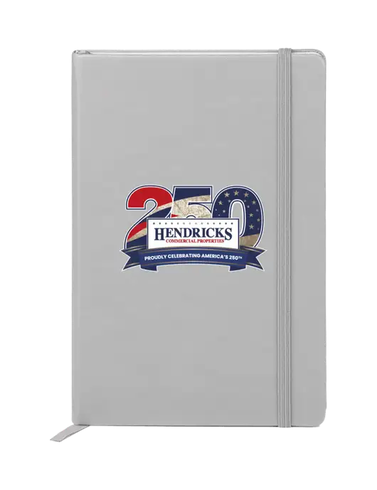 Neoskin Silver Hard Cover Junior Journal, 3.75 x 5.625 w/Hendricks 250th Logo