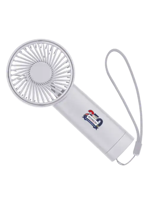 Airpulse 3-Speed Rechargeable White Fan w/Hendricks 250th Logo
